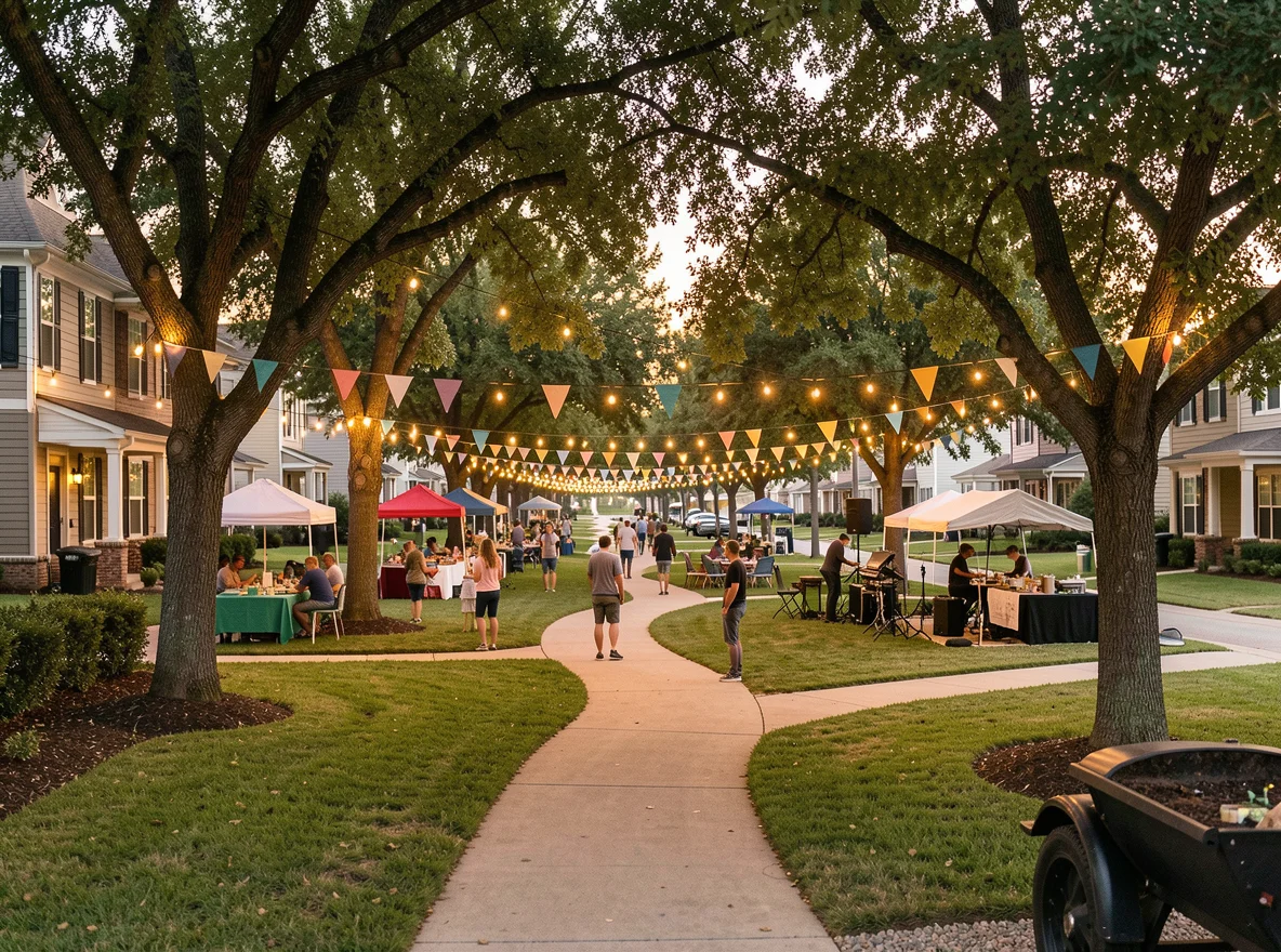 Community amenities in Austin area neighborhood