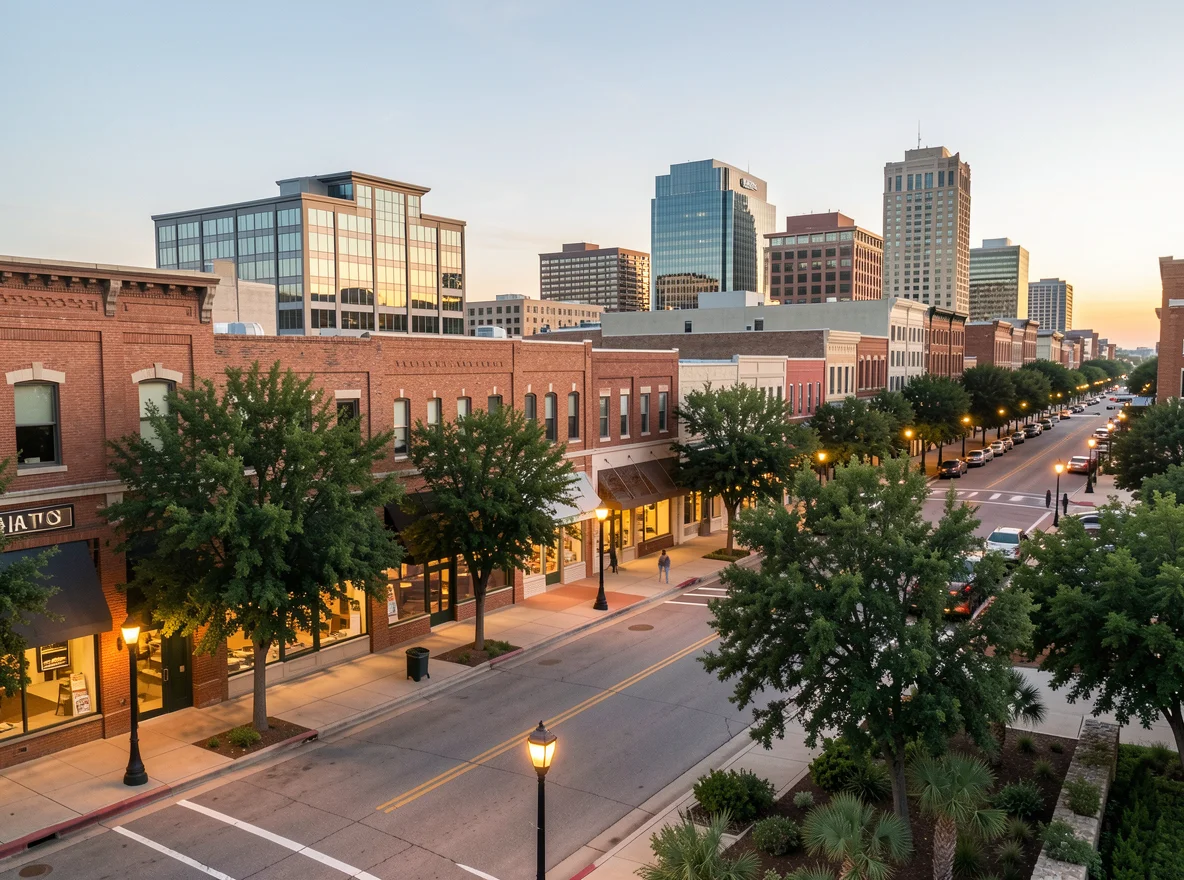 Historic downtown Belton streetscape