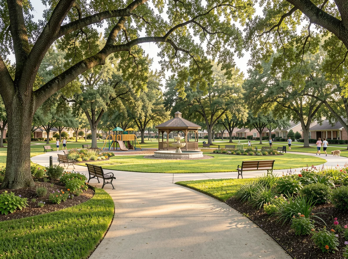 Neighborhood park scene in Belton, Texas