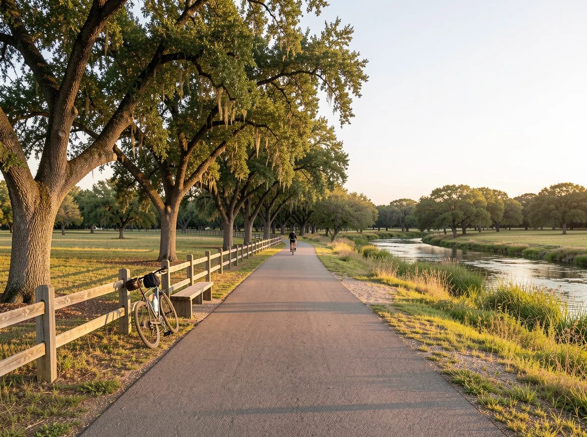 Neighborhood streetscape in Nolanville, Texas