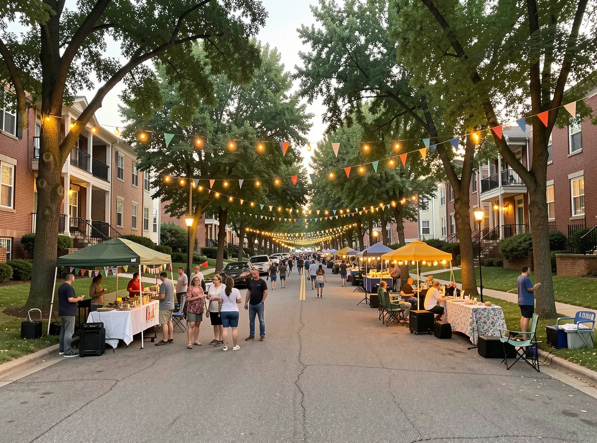 Walkable community scene in University City