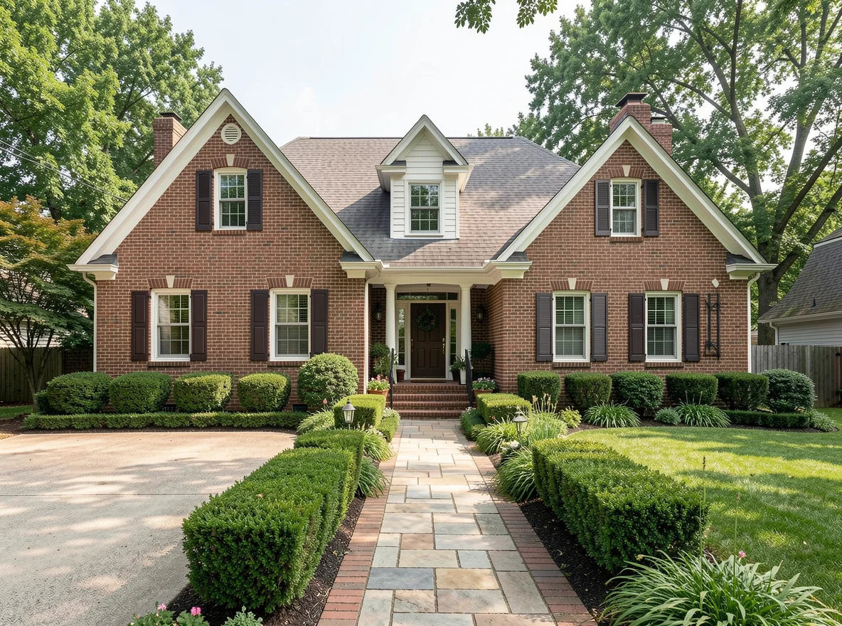 Brick home exterior in University City