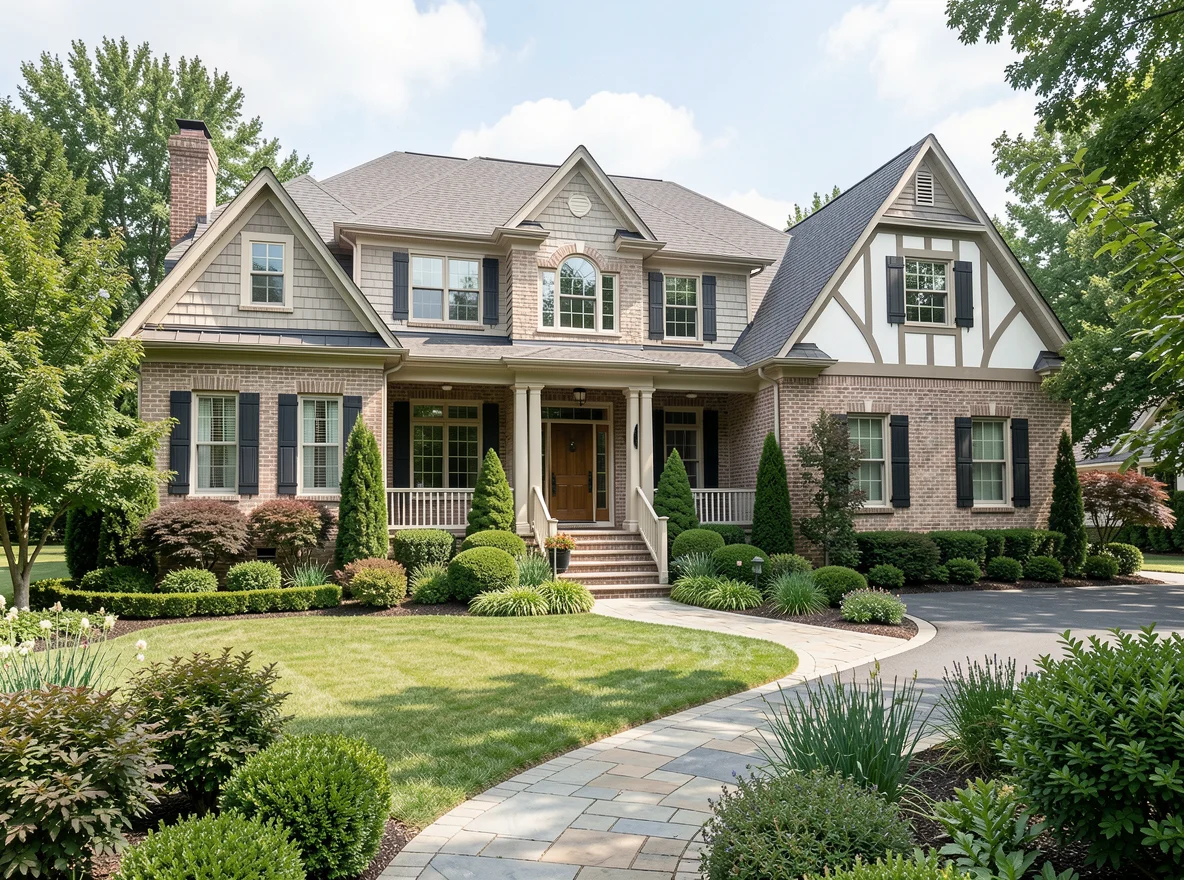 Upscale home exterior in a premium Clayton neighborhood