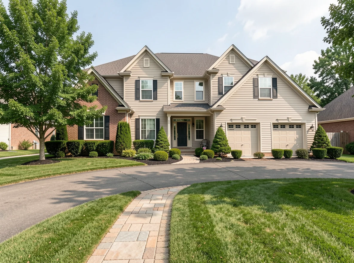 Suburban home exterior in Chesterfield