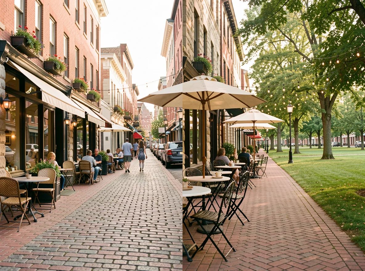 Lifestyle contrast between urban and suburban living