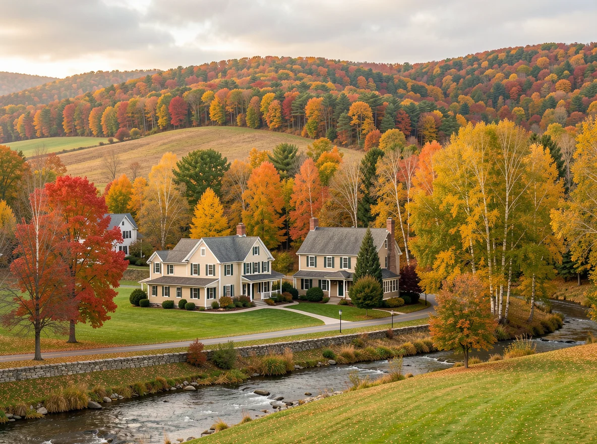 Historic homes and scenic surroundings in Coatesville, Pennsylvania