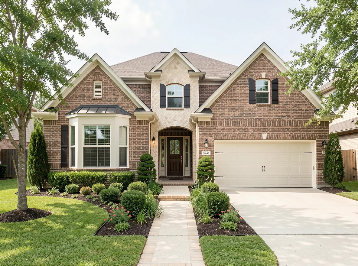 Dallas home exterior in a residential neighborhood