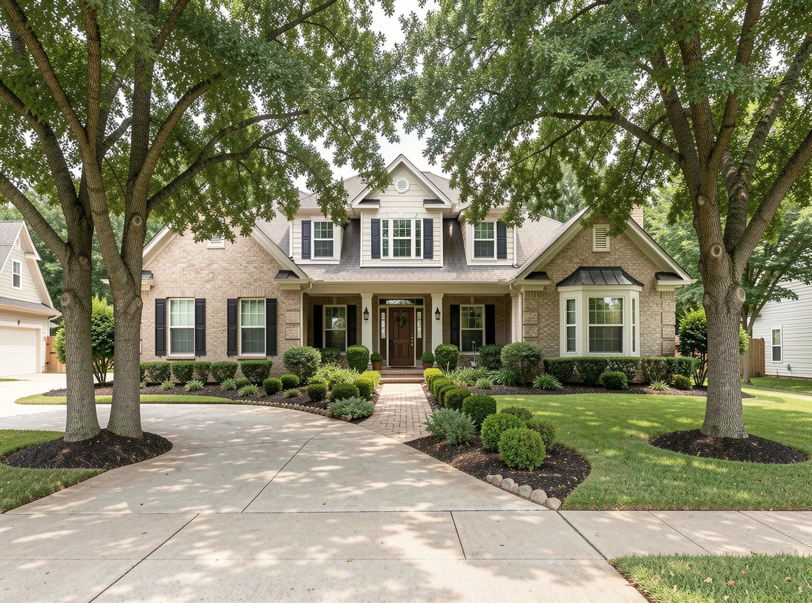 Suburban home exterior in Plano