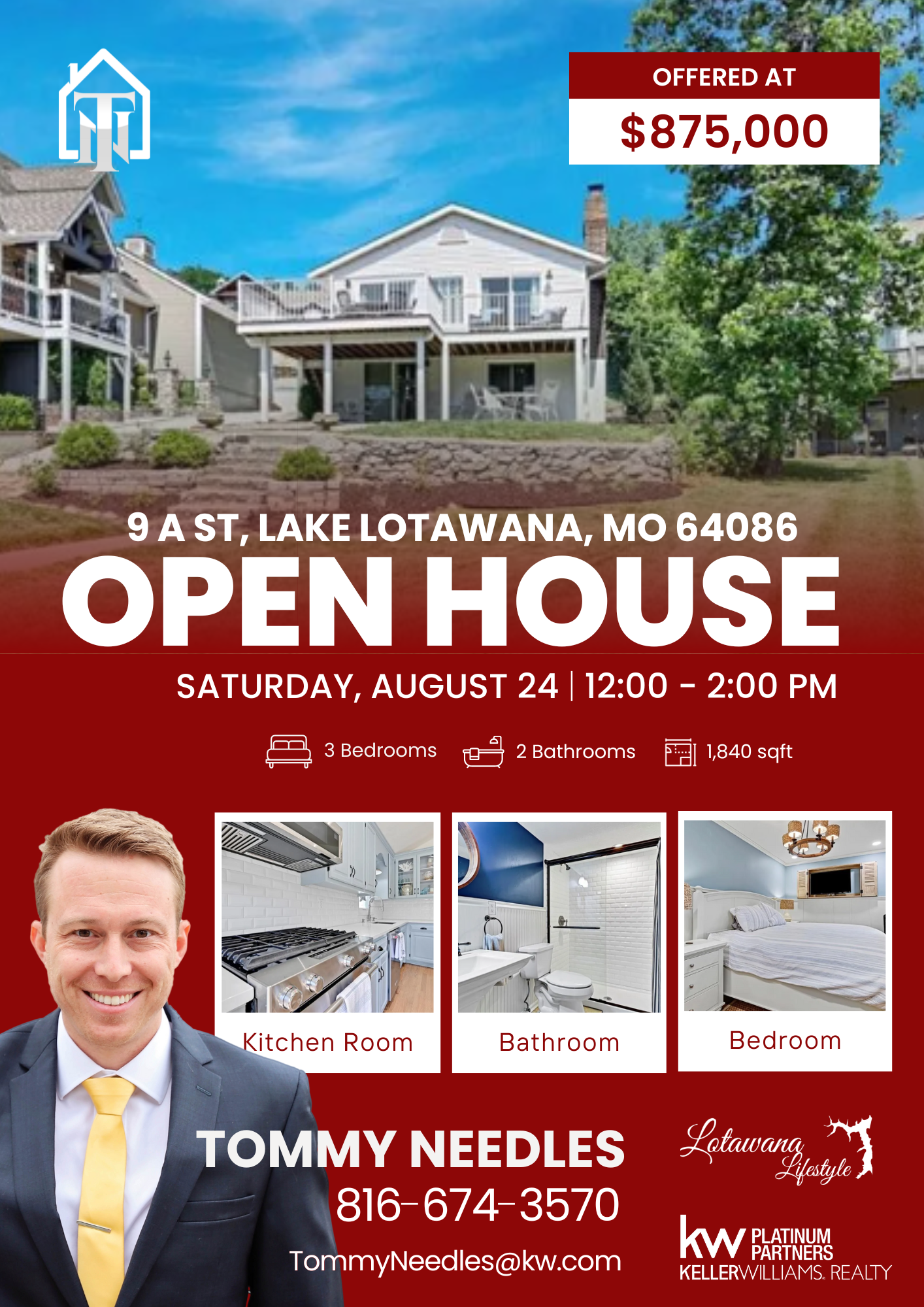 OPEN HOUSE 📍 9 A St, Lake Lotawana, MO 64086