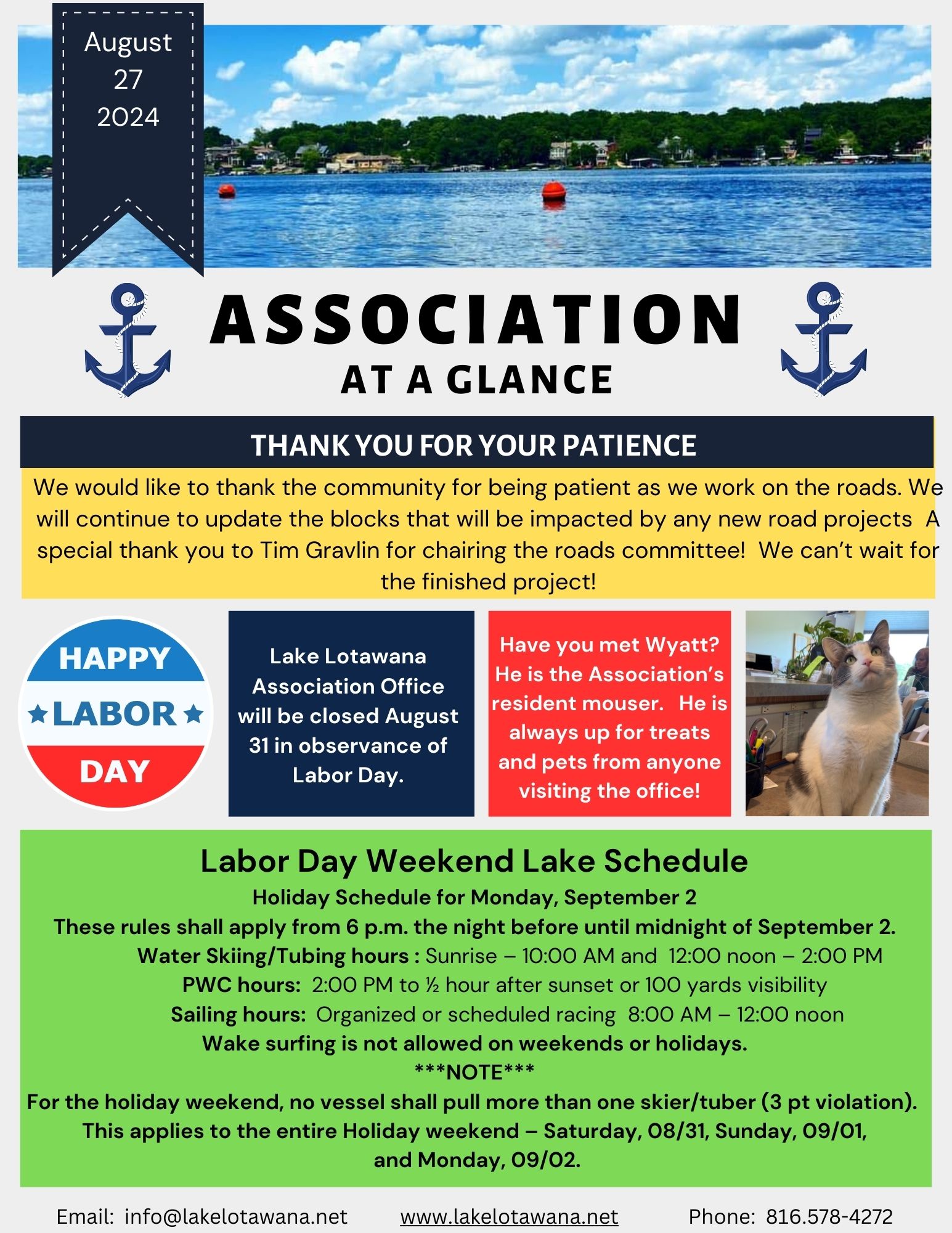 Lake Lotawana Association Updates: Labor Day 🛠️