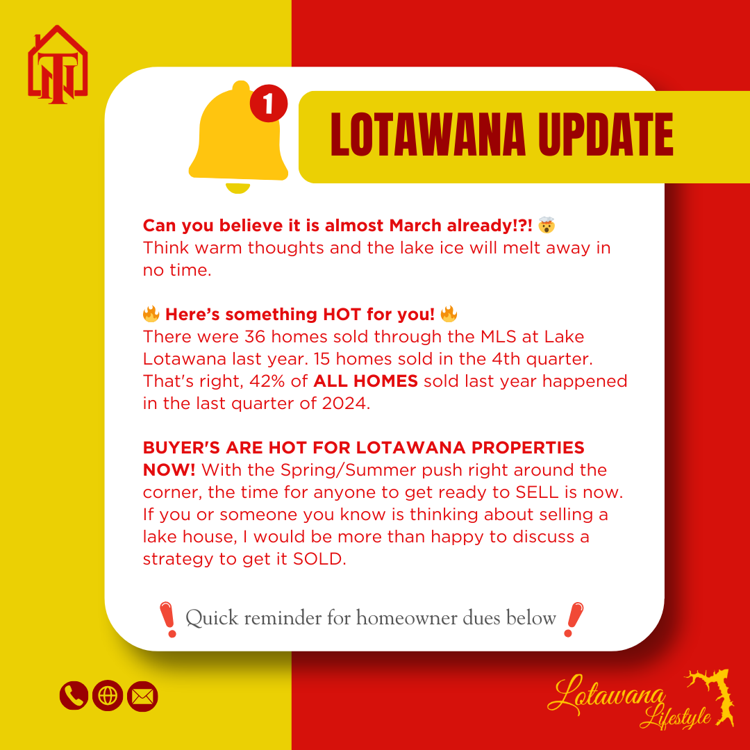 🌊 Lotawana Update & HOA Dues Reminder 💰