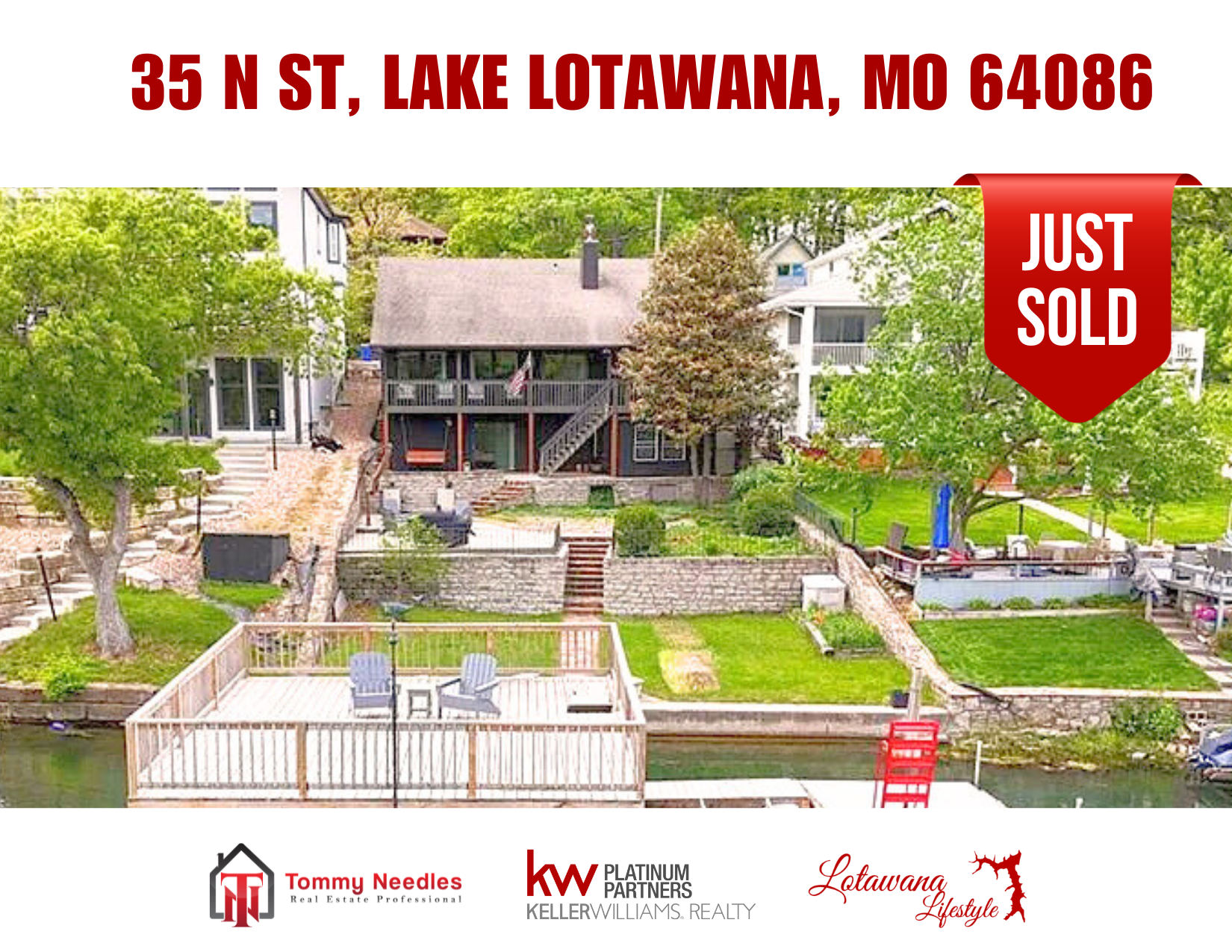 🌊 Just Sold: 35 N St, Lake Lotawana, MO 64086 🎉