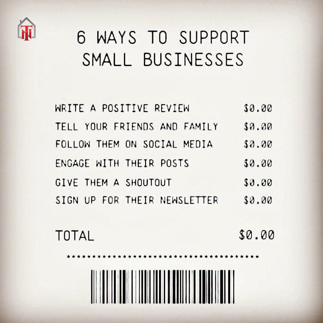 6 Free Ways to Support Small Businesses | Small Business Saturday | Tommy Needles Real Estate
