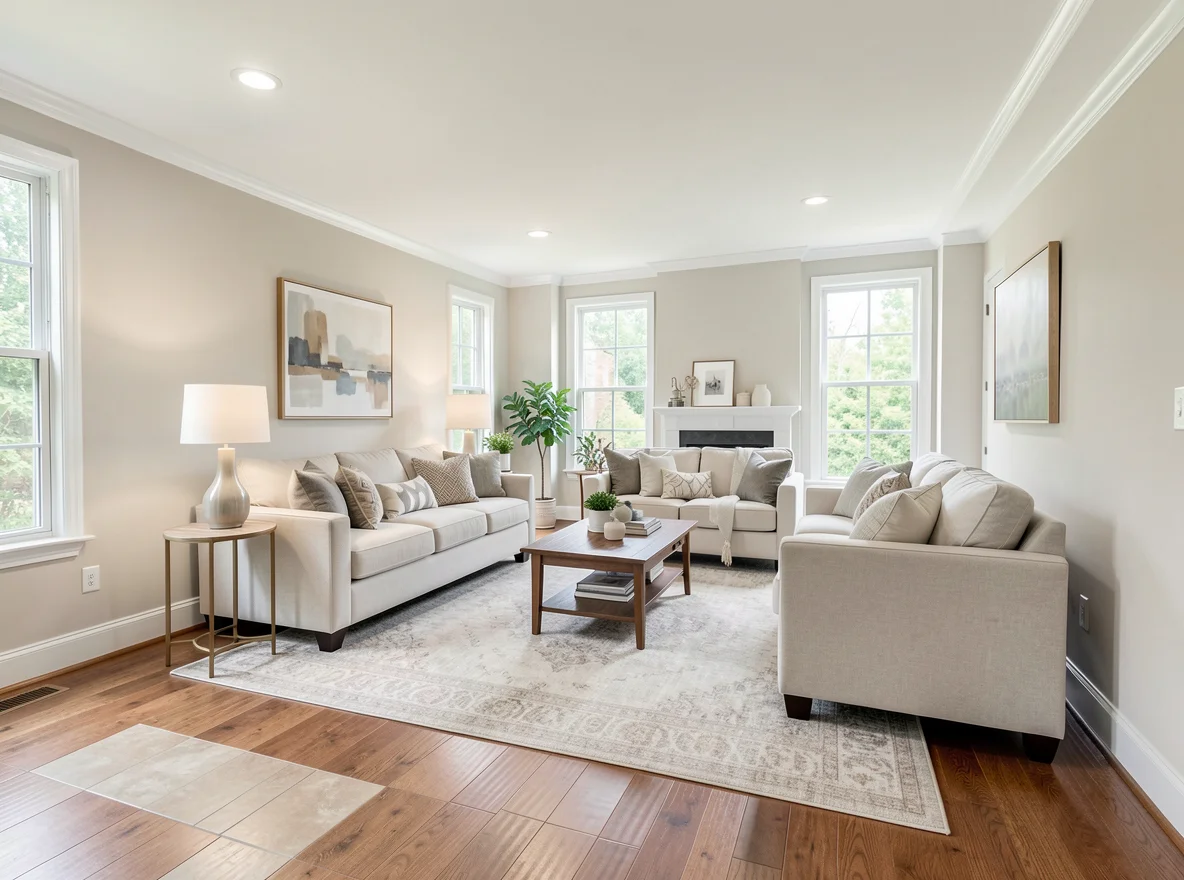Staged Georgia home interior