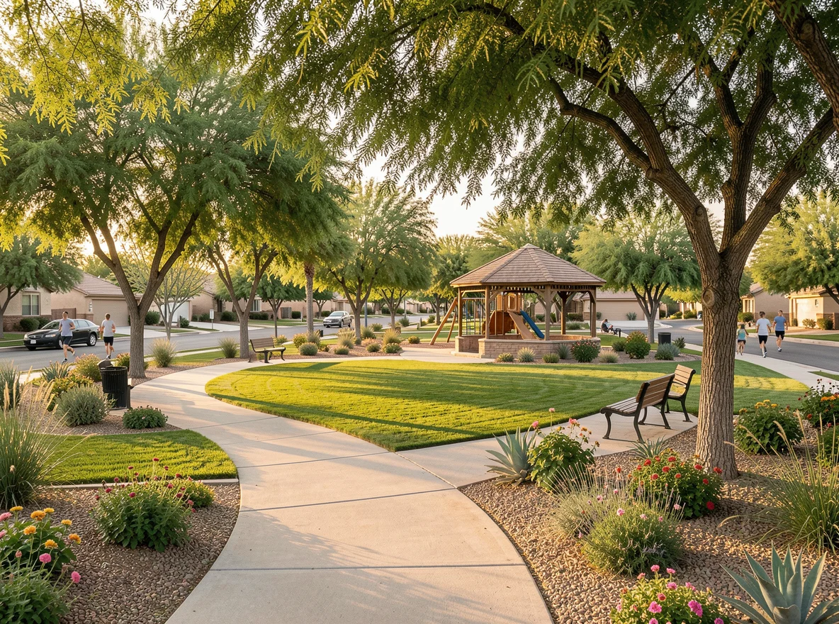 Neighborhood park and residential streets in Peoria