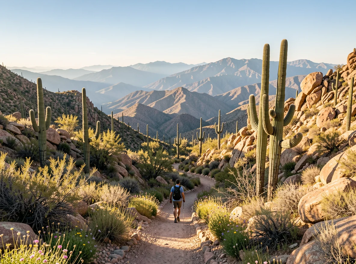 Scottsdale hiking trail in the Sonoran Desert