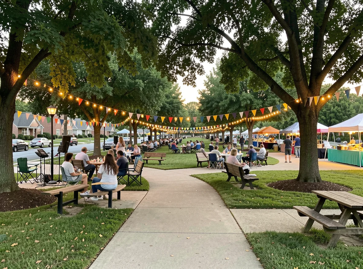 Community green in Douglasville