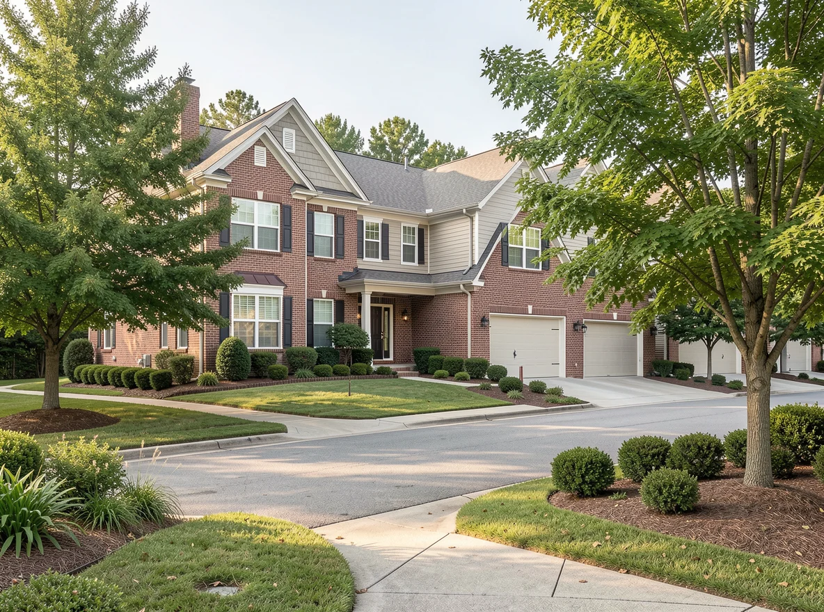 Residential streetscape in Vinings, Georgia