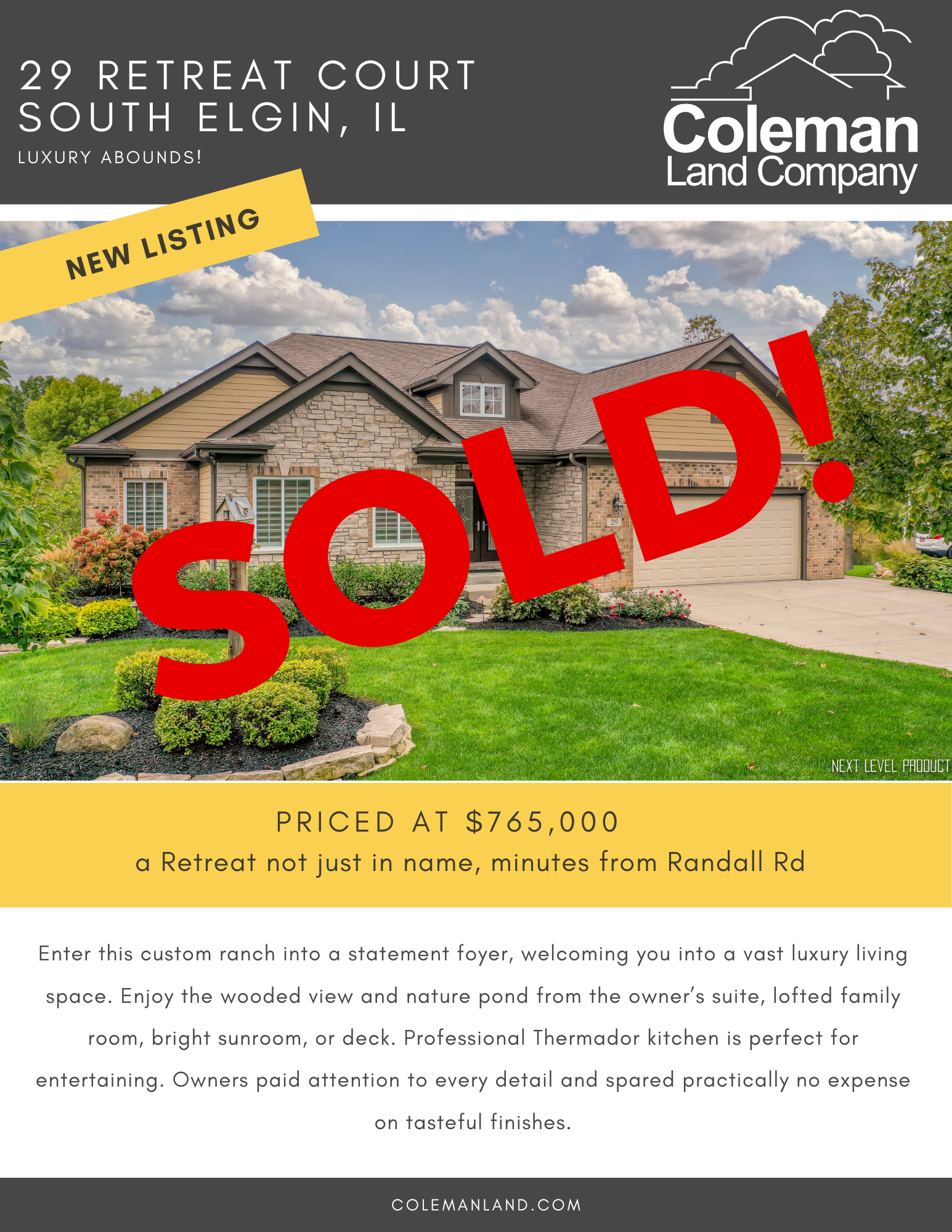 SOLD- Luxury Ranch Home - December 20, 2021