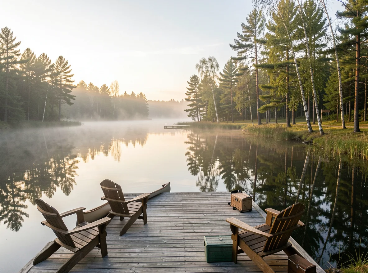 Lakeside dock near Perham