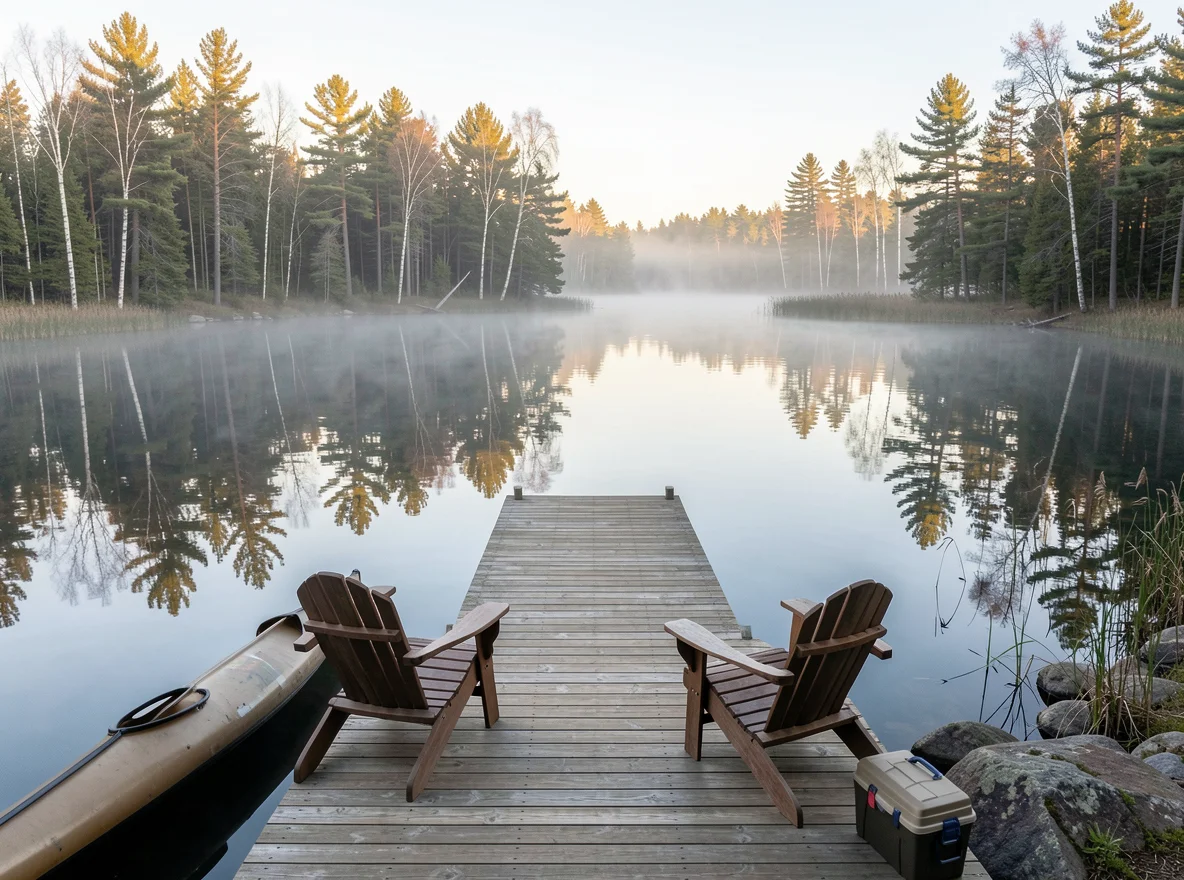 Lake dock on Ottertail Lake