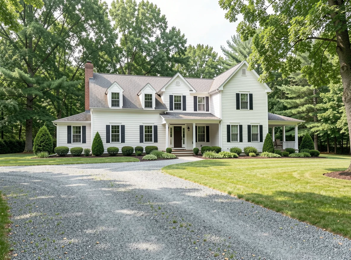 Rural home exterior prepared for sale