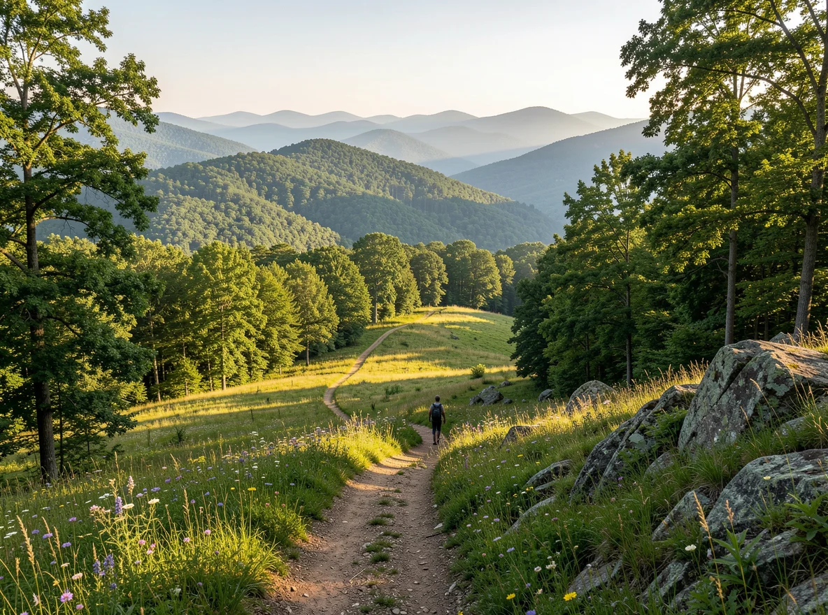 Wooded rolling land near Charlottesville, Virginia