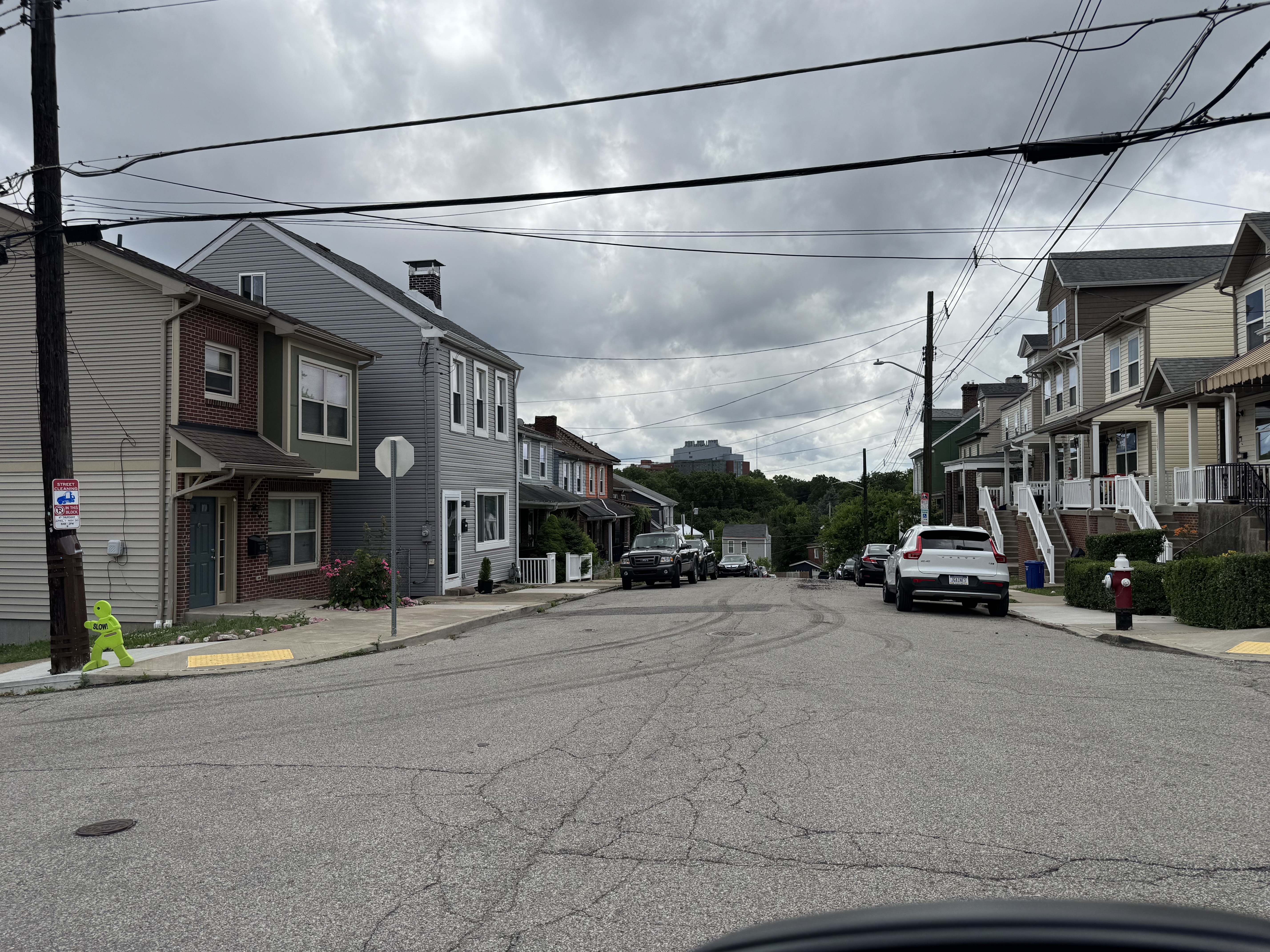 Rowhouses and hillside homes in Garfield Pittsburgh real estate