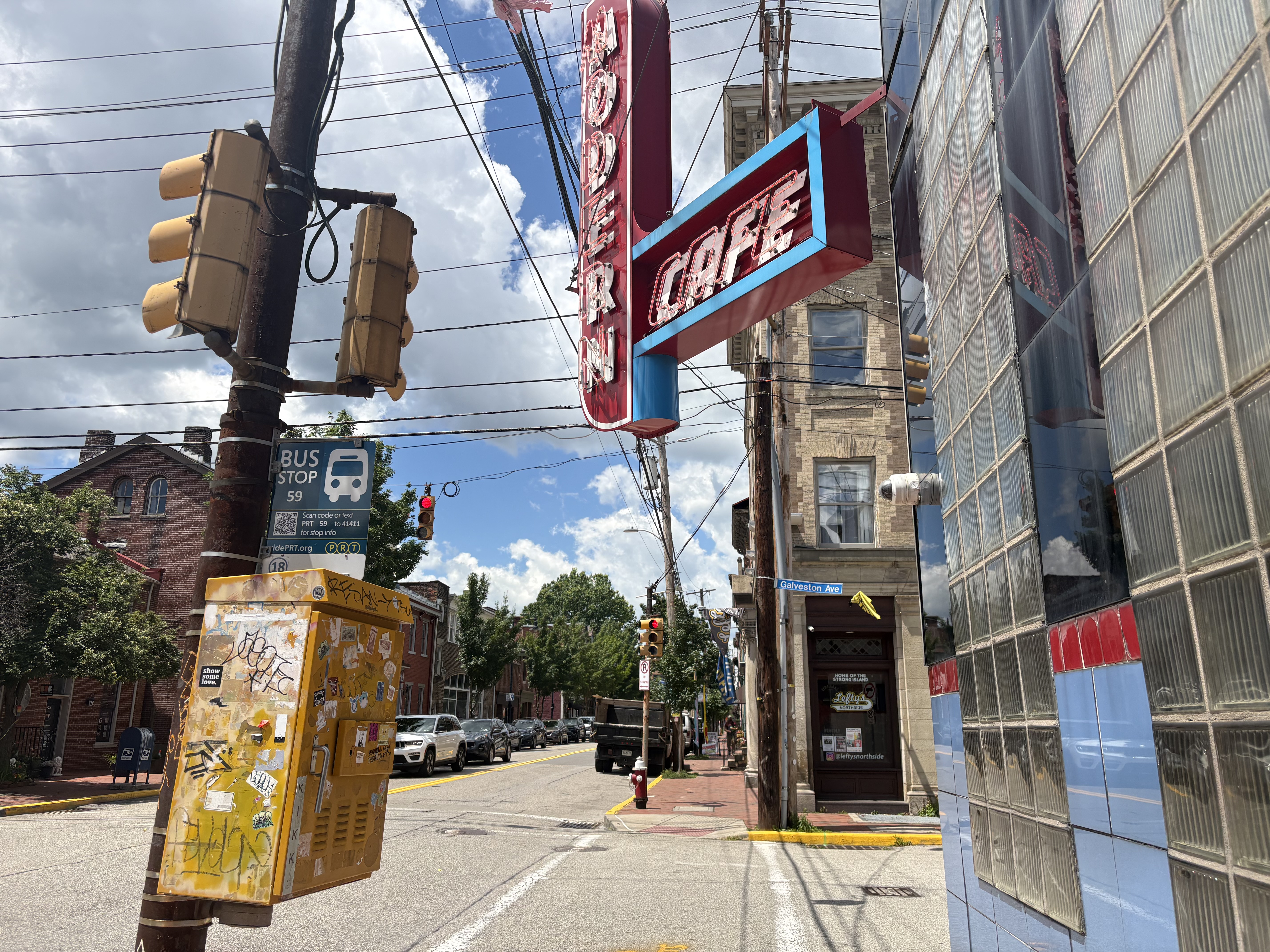 Western Avenue, Allegheny West's restaurant and small-business corridor. Western Avenue near Allegheny West Pittsburgh homes