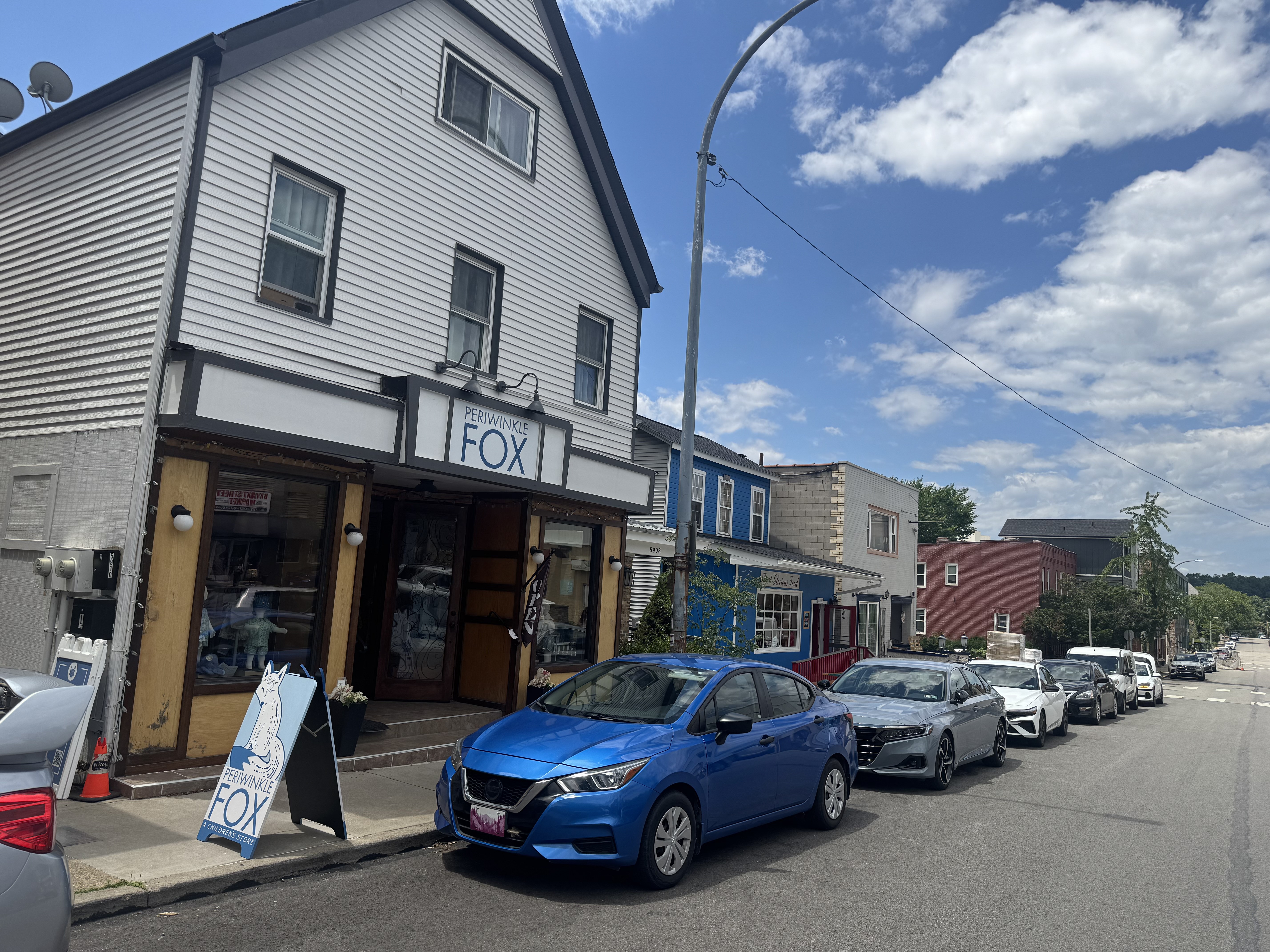 Bryant Street, Highland Park's walkable business district. Bryant Street business district near Highland Park Pittsburgh homes