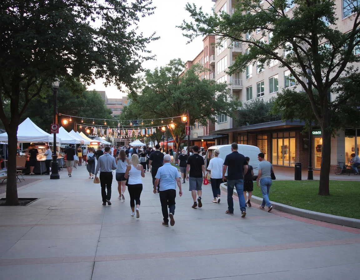 Outdoor community setting in Dallas