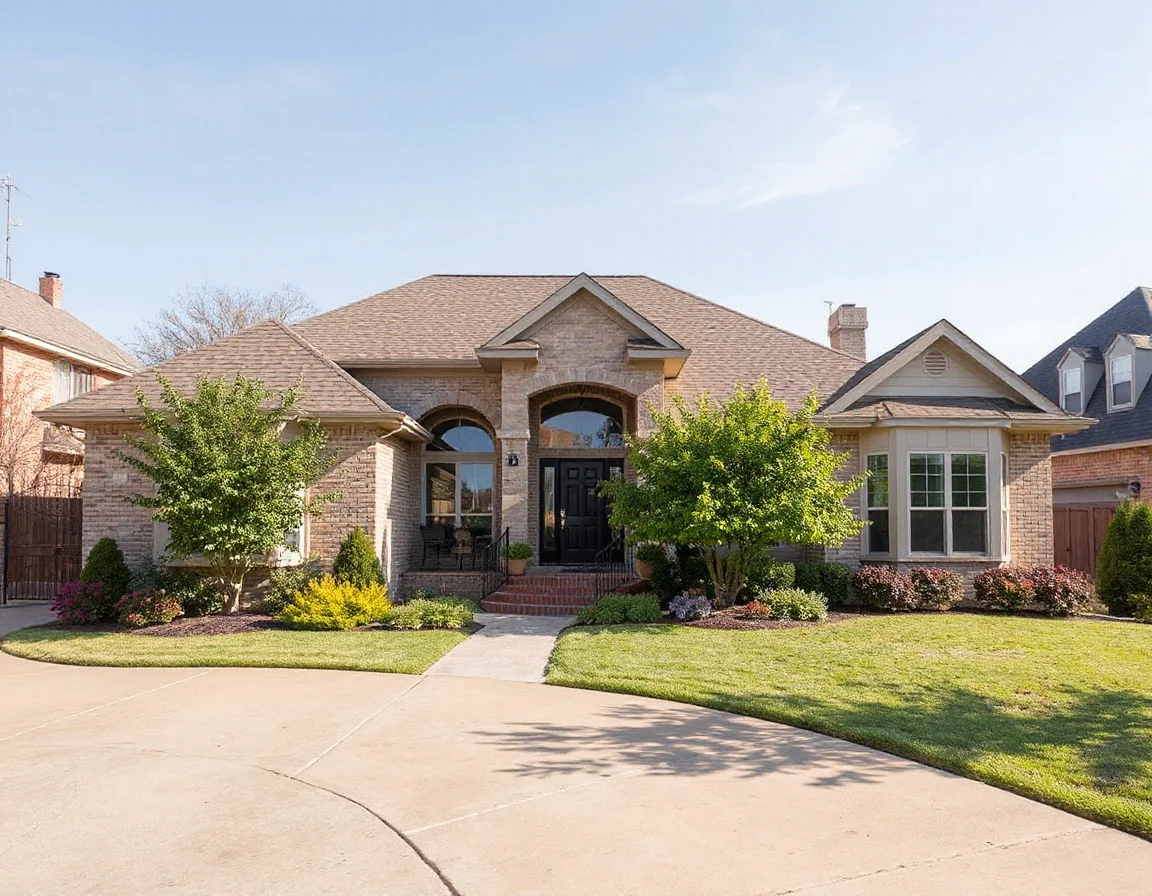 Suburban home exterior in Dallas