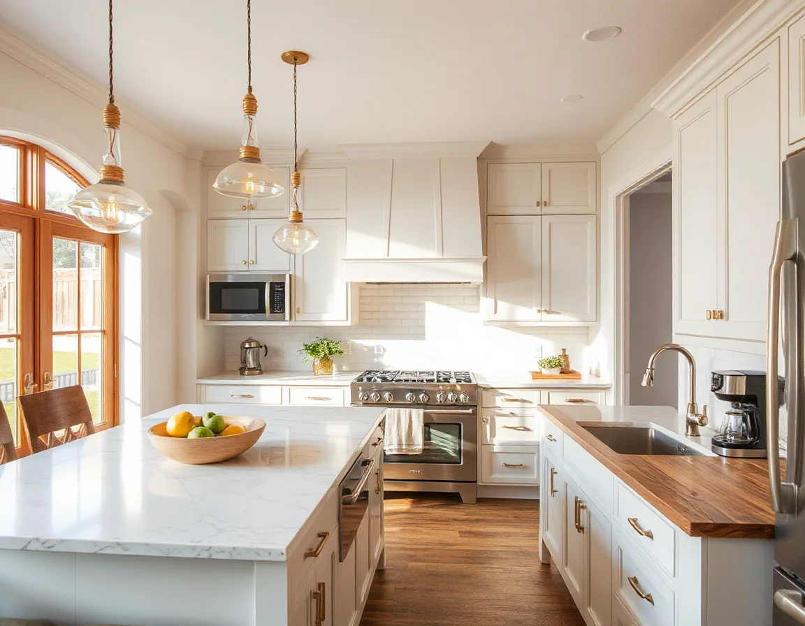 Updated kitchen with polished finishes