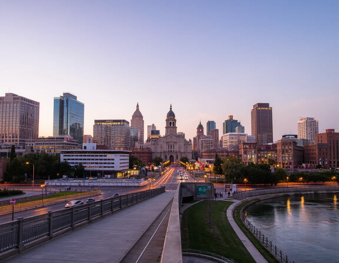 San Antonio skyline at evening