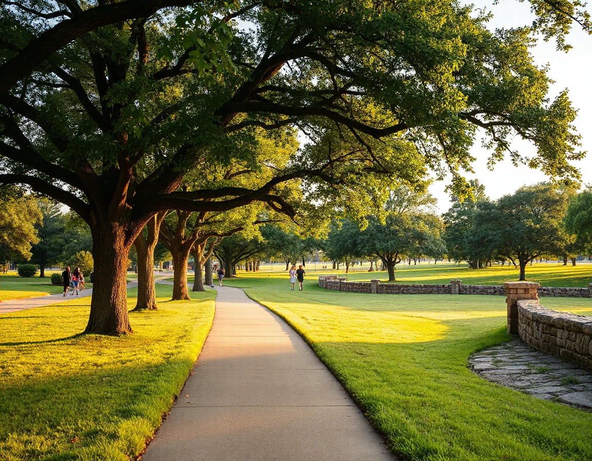 Tree-lined neighborhood park in McKinney