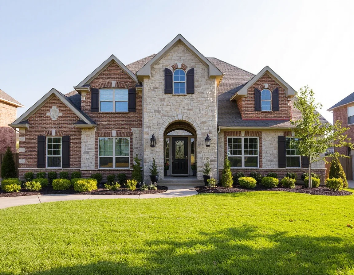 Polished suburban home exterior in Frisco