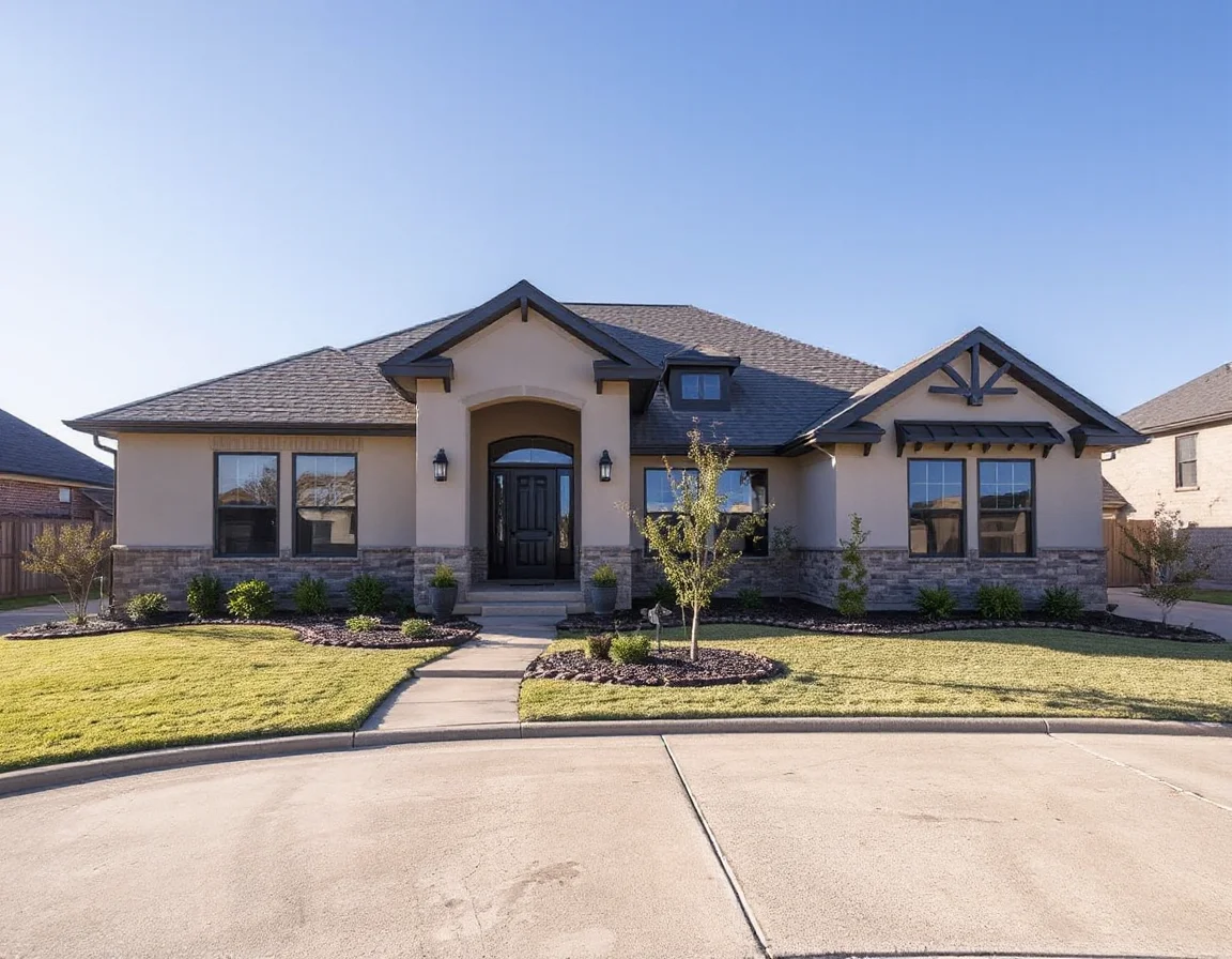 Modern suburban home exterior in North Texas