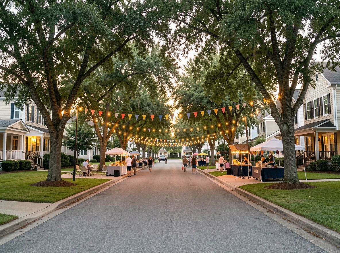 Established Baton Rouge neighborhood streetscape