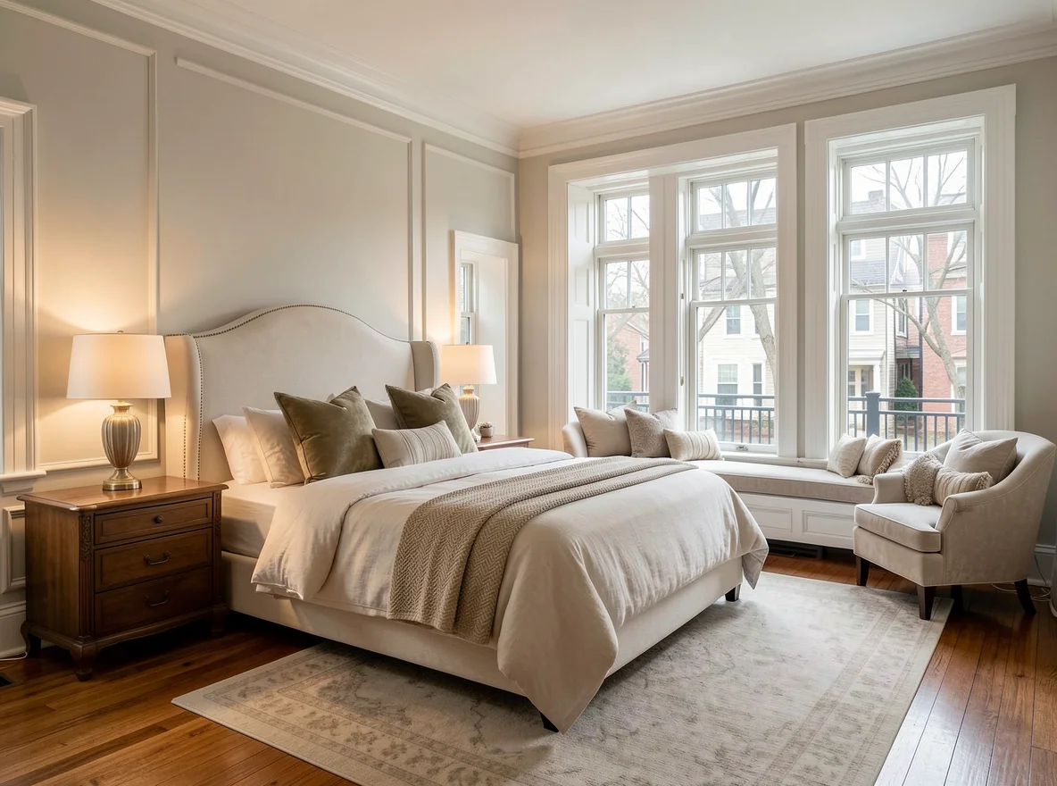 Historic primary suite with luxury updates