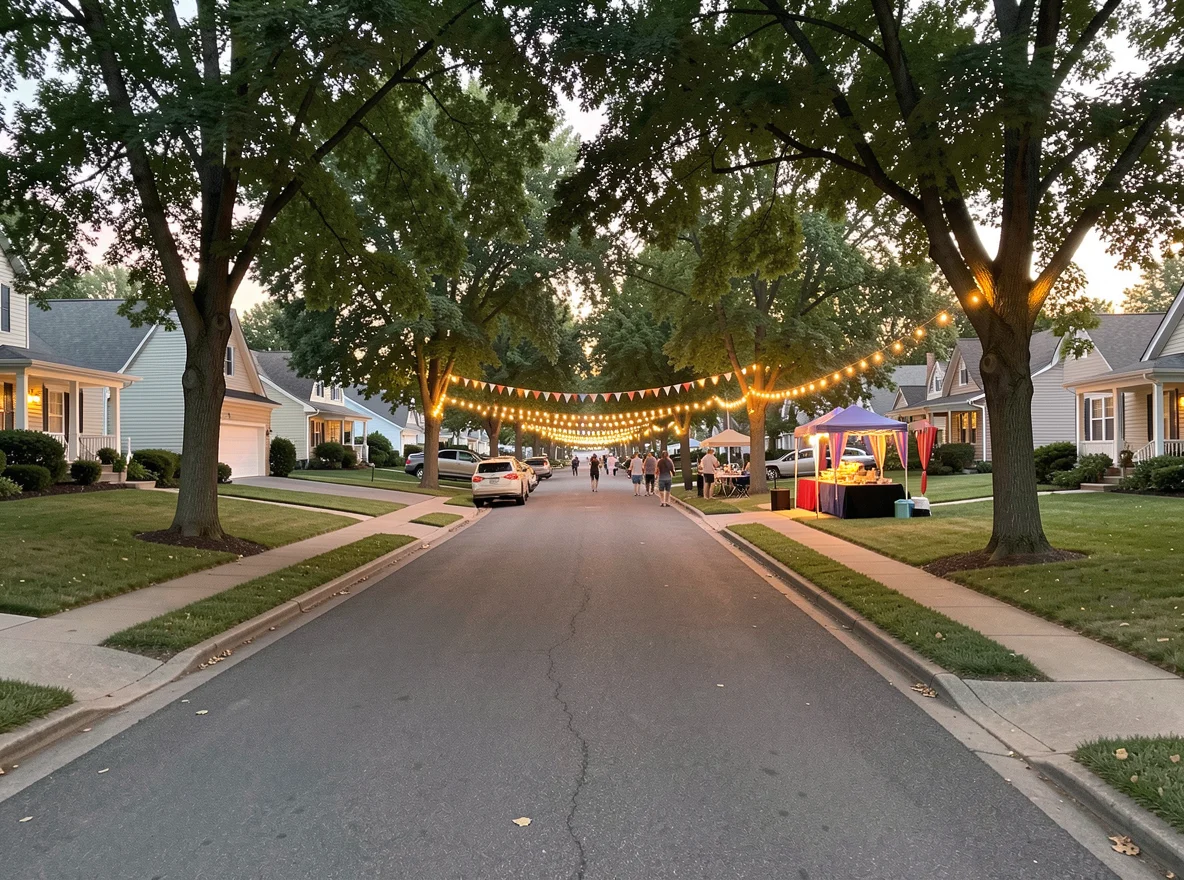 Neighborhood street with strong community feel