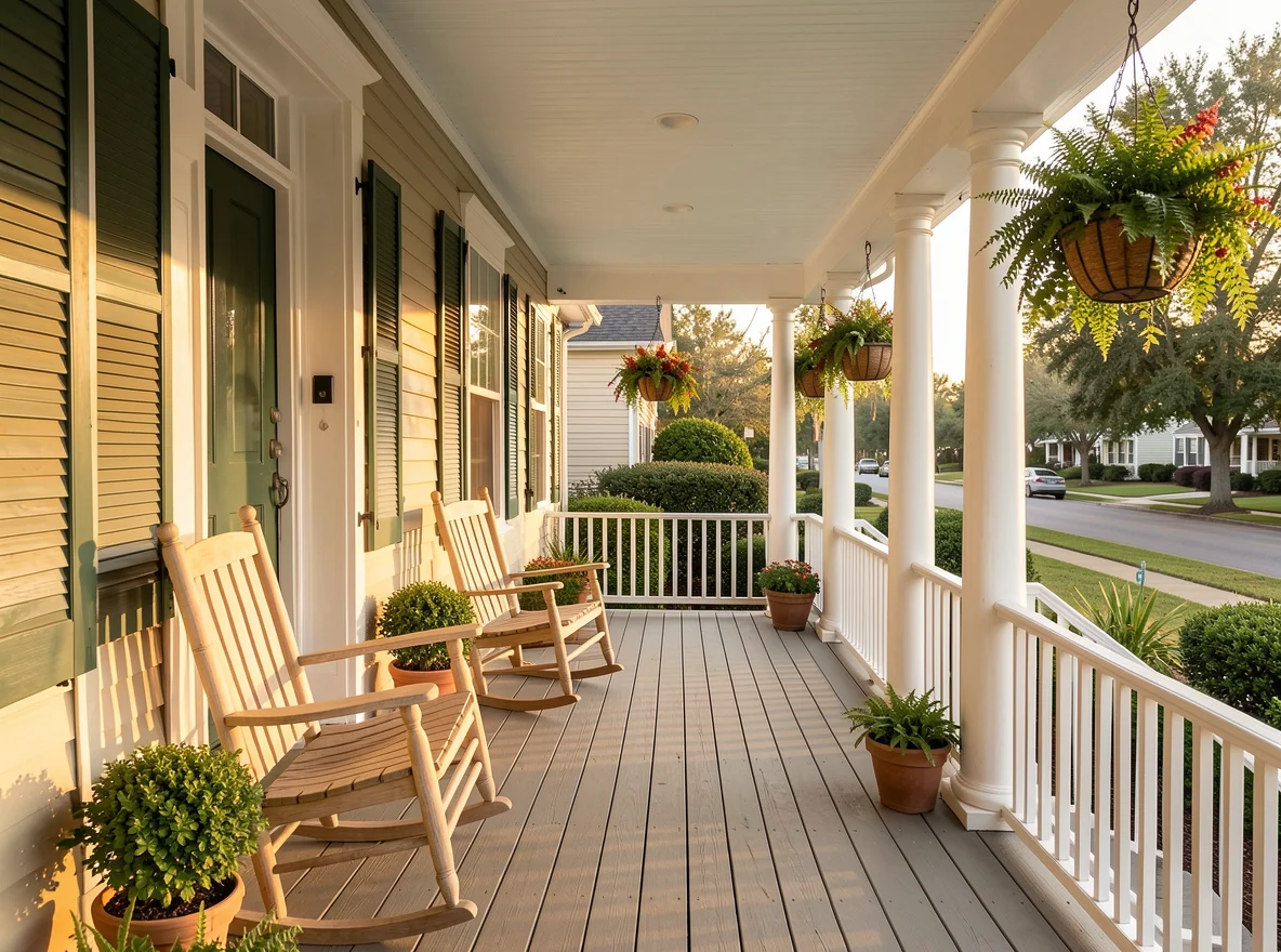 Charming front porch in Mid City Baton Rouge