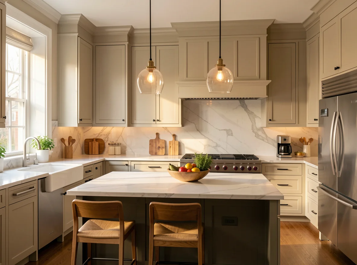 Updated historic kitchen with preserved character