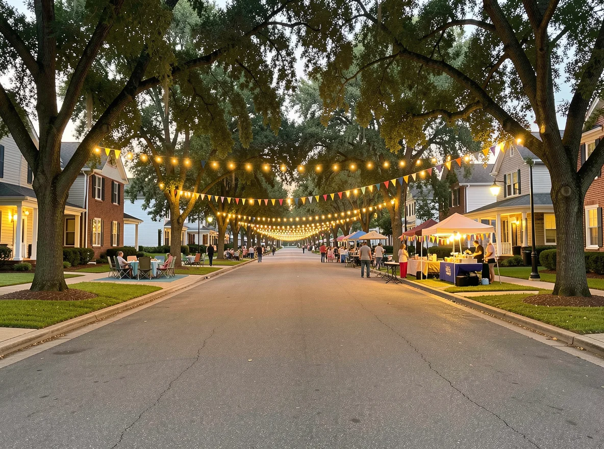 Walkable neighborhood scene in Mid City Baton Rouge