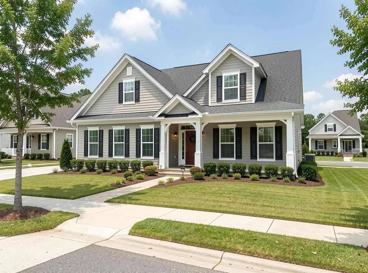 Subdivision streetscape in Livingston Parish Communities