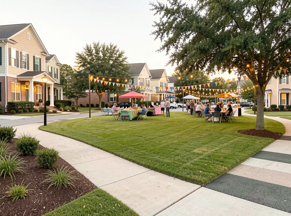 People-free community view in Willow Grove