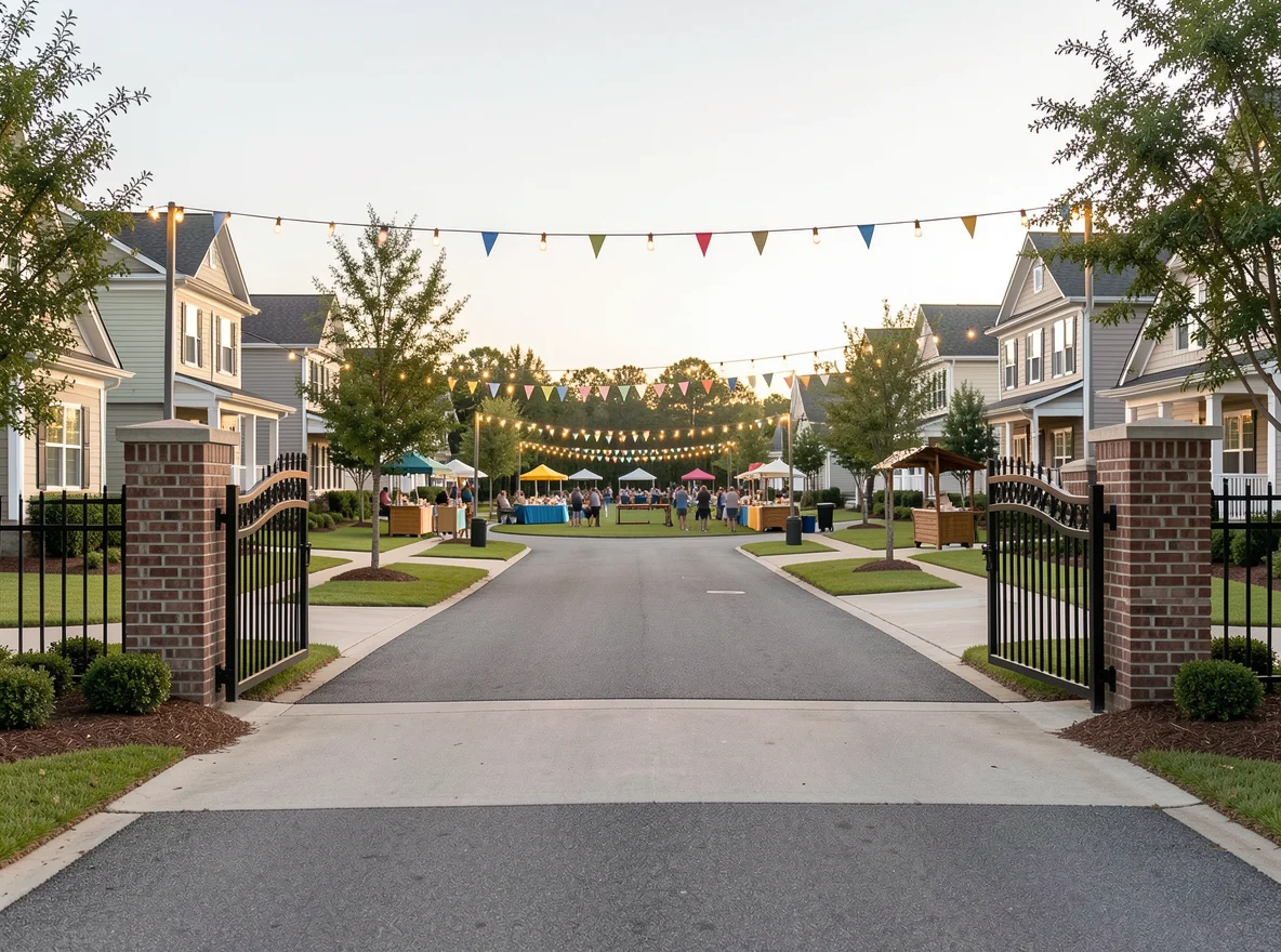 Entrance and streetscape in Shadows Of Ascension