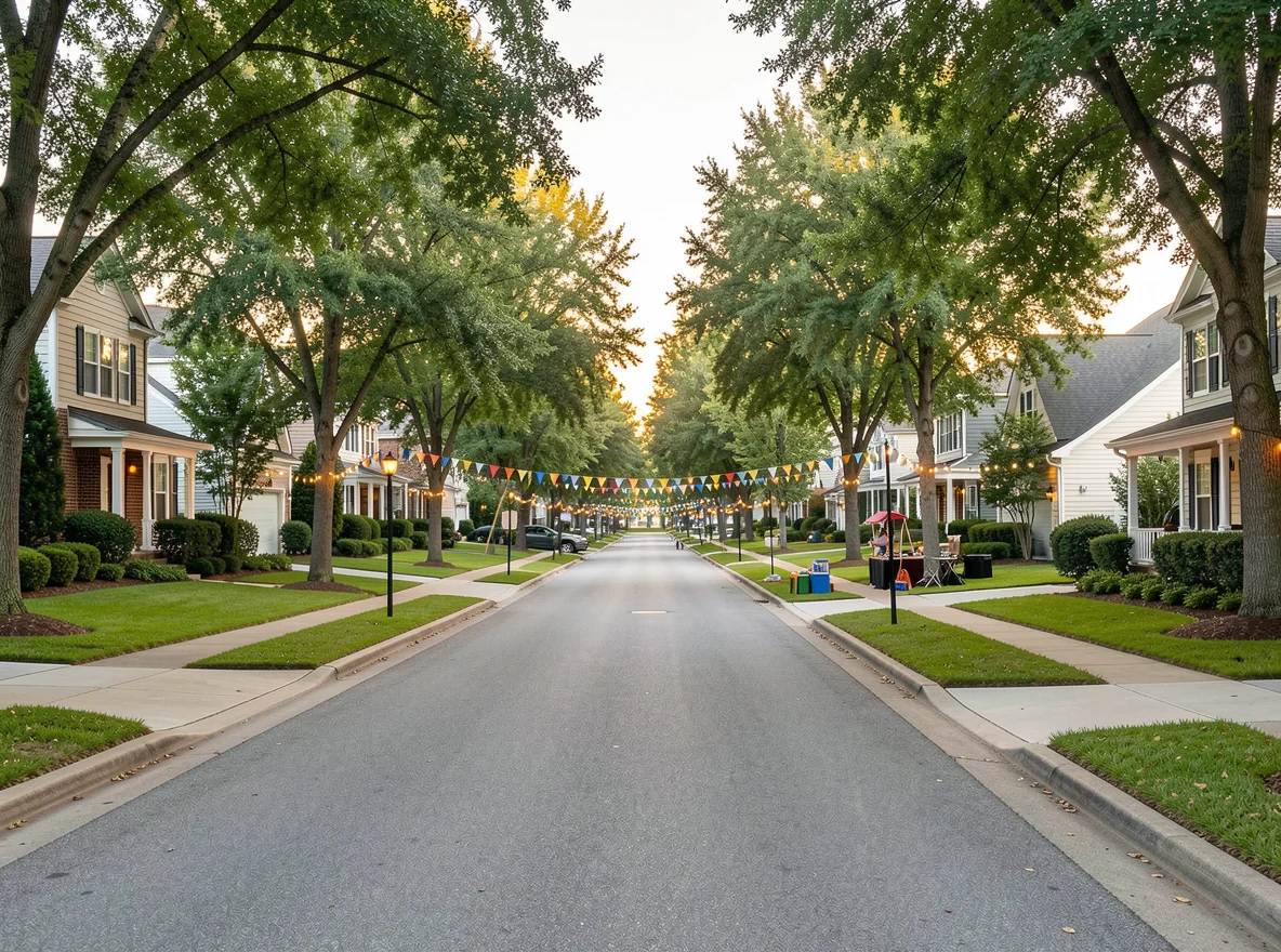 Tree-lined residential street in Shenandoah