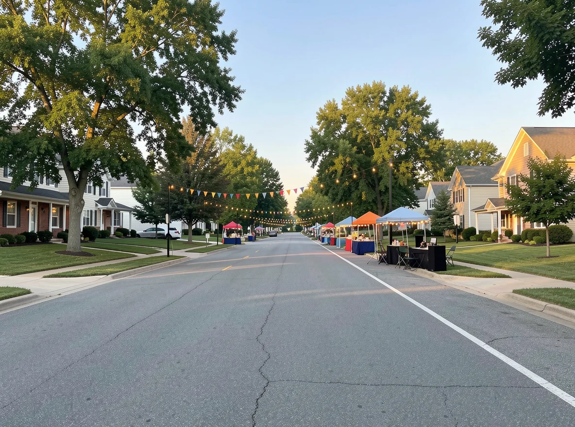 Prairieville residential streetscape