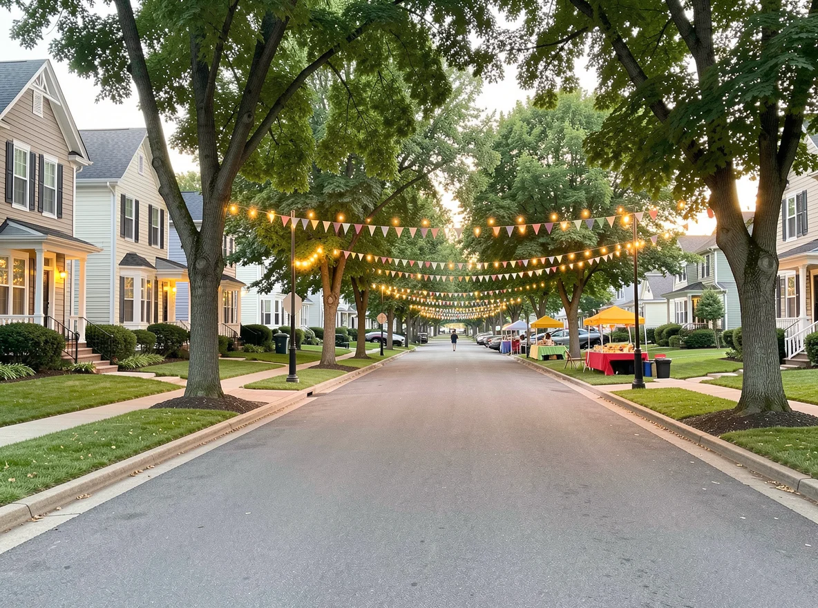Conway neighborhood streetscape