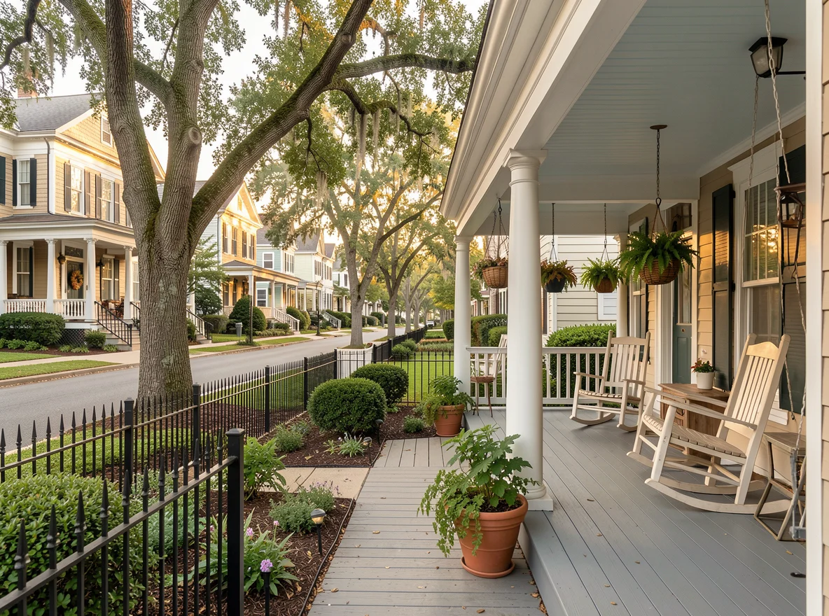 Historic residential streetscape in the Garden District